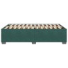 Cadre de lit sans matelas vert foncé 120x200 cm velours 