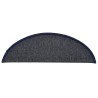 Tapis de marches d'escalier 15 pcs Gris foncé et bleu 56x17x3cm 