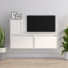 Meubles TV 3 pcs Blanc Bois massif de pin 