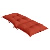 Coussins de chaise à dossier haut lot de 2 rouge mélangé tissu 