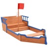 Bac à sable bateau pirate Bois de sapin 190x94,5x101 cm 