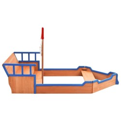 Bac à sable bateau pirate Bois de sapin 190x94,5x101 cm 