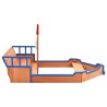 Bac à sable bateau pirate Bois de sapin 190x94,5x101 cm 