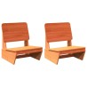 Chaises de jardin lot de 2 cire marron 60x64x70,5 cm 