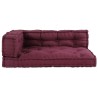 Coussin de canapé surpaletteavec accoudoirs et soutien lombaire en tissu rouge 