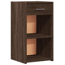 Table de chevet chêne marron 35x34x65 cm bois d'ingénierie 