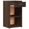 Table de chevet chêne marron 35x34x65 cm bois d'ingénierie 