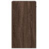 Table de chevet chêne marron 35x34x65 cm bois d'ingénierie 