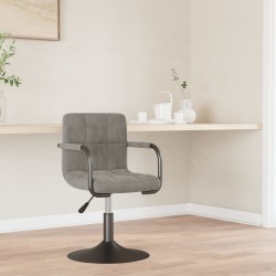Chaise de salle à manger Gris clair Velours 