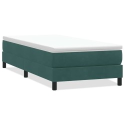 Sommier à lattes de lit sans matelas vert foncé 90x220 cm 