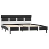 Cadre de lit avec LED sans matelas gris similicuir 140x200 cm 