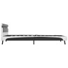Cadre de lit avec LED sans matelas gris similicuir 140x200 cm 