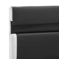 Cadre de lit avec LED sans matelas gris similicuir 140x200 cm 