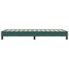 Cadre de lit sans matelas vert foncé 90x220 cm velours 