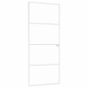 Porte d'intérieur Blanc 83x201,5 cm Trempé verre aluminium fin 