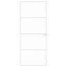 Porte d'intérieur Blanc 83x201,5 cm Trempé verre aluminium fin 