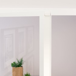Porte d'intérieur Blanc 83x201,5 cm Trempé verre aluminium fin 