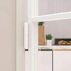 Porte d'intérieur Blanc 83x201,5 cm Trempé verre aluminium fin 