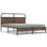 Cadre de lit sans matelas 150x200 cm chêne marron 