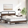 Cadre de lit sans matelas 150x200 cm chêne marron 