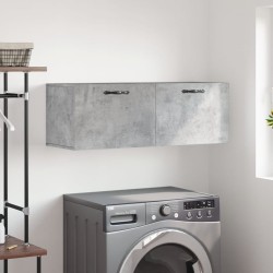 Armoire murale gris béton 100x36,5x35 cm bois d'ingénierie 