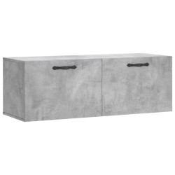 Armoire murale gris béton 100x36,5x35 cm bois d'ingénierie 