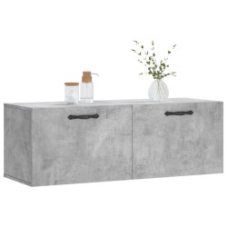 Armoire murale gris béton 100x36,5x35 cm bois d'ingénierie 