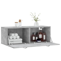 Armoire murale gris béton 100x36,5x35 cm bois d'ingénierie 