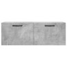 Armoire murale gris béton 100x36,5x35 cm bois d'ingénierie 