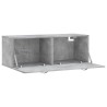 Armoire murale gris béton 100x36,5x35 cm bois d'ingénierie 