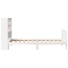 Cadre de lit sans matelas blanc 90x190 cm bois de pin massif 