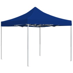 Tente de réception pliable Aluminium 3 x 3 m Bleu 