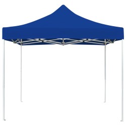 Tente de réception pliable Aluminium 3 x 3 m Bleu 