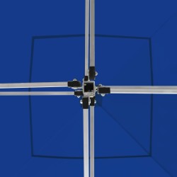 Tente de réception pliable Aluminium 3 x 3 m Bleu 