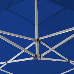 Tente de réception pliable Aluminium 3 x 3 m Bleu 