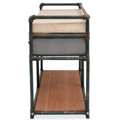 Banc de rangement avec coussin 107,5 x 34,5 x 59 cm 
