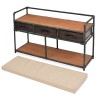 Banc de rangement avec coussin 107,5 x 34,5 x 59 cm 