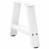 Pieds de table basse en forme de A 2 pièces Blanc 30 x (30-31) cm Acier 