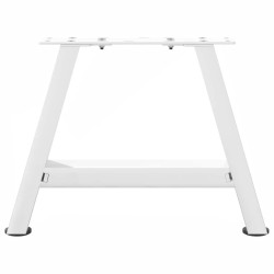 Pieds de table basse en forme de A 2 pièces Blanc 30 x (30-31) cm Acier 