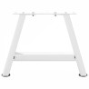 Pieds de table basse en forme de A 2 pièces Blanc 30 x (30-31) cm Acier 