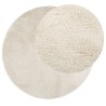 Tapis OVIEDO à poils courts beige Ø 120 cm 