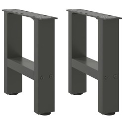 Pieds de table basse Anthracite 2 pièces 30 x (30-31) cm Acier 