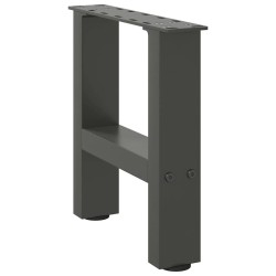 Pieds de table basse Anthracite 2 pièces 30 x (30-31) cm Acier 