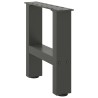 Pieds de table basse Anthracite 2 pièces 30 x (30-31) cm Acier 