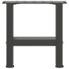Pieds de table basse Anthracite 2 pièces 30 x (30-31) cm Acier 