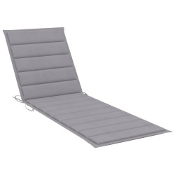 Chaise longue de jardin avec table et coussin Pin imprégné 