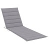 Chaise longue de jardin avec table et coussin Pin imprégné 