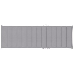 Chaise longue de jardin avec table et coussin Pin imprégné 