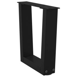 Pieds de table basse en V 2 pièces Noir 30 x (30-31,3) cm Acier 