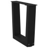 Pieds de table basse en V 2 pièces Noir 30 x (30-31,3) cm Acier 